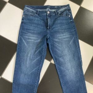 JJill high waist straight jeans cuffed bottom excellent condition size 12